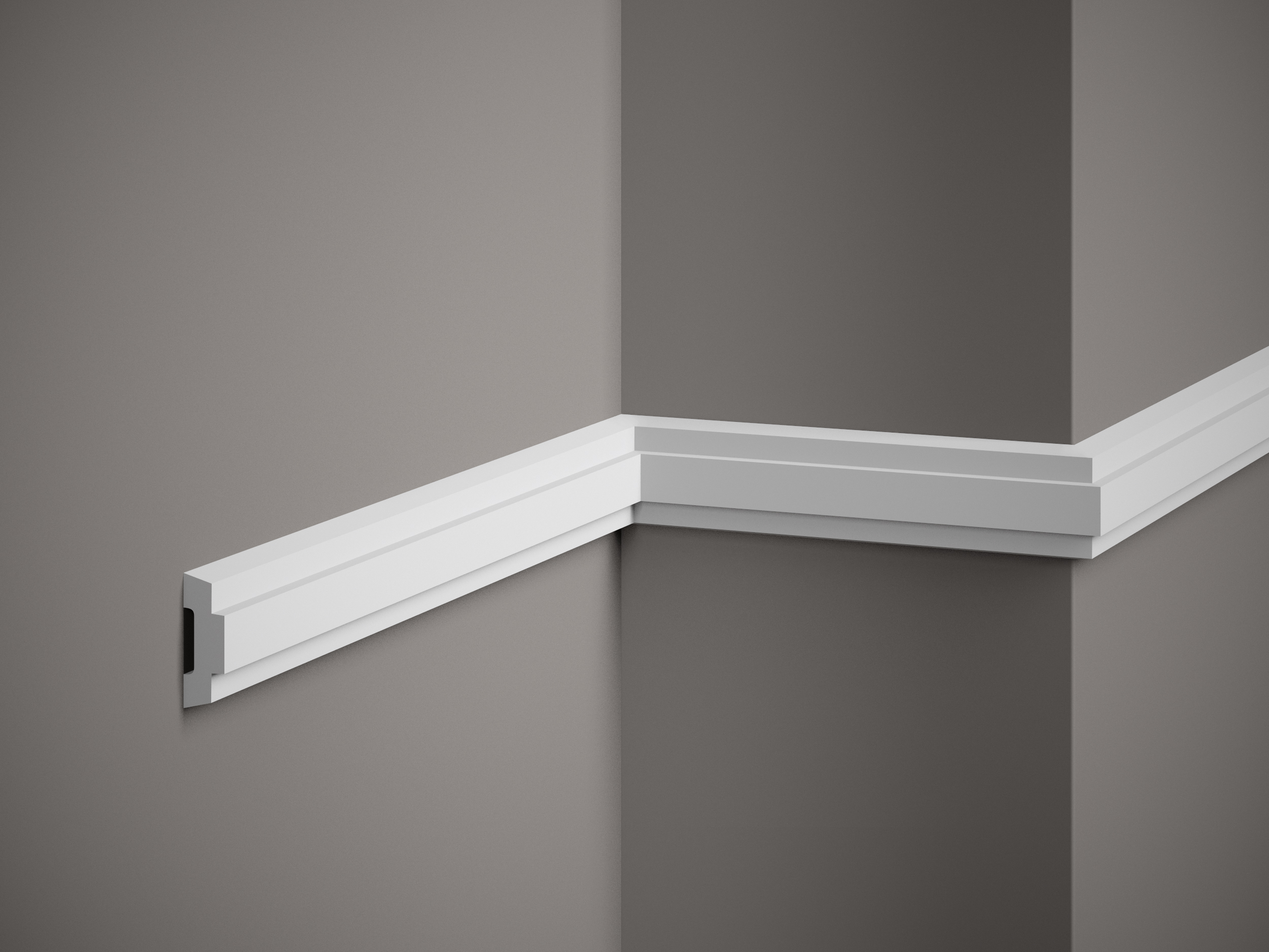 MD317 Cornice White 4,5x1,5x200 in Polyforce polistrutturato- Prezzo al pezzo