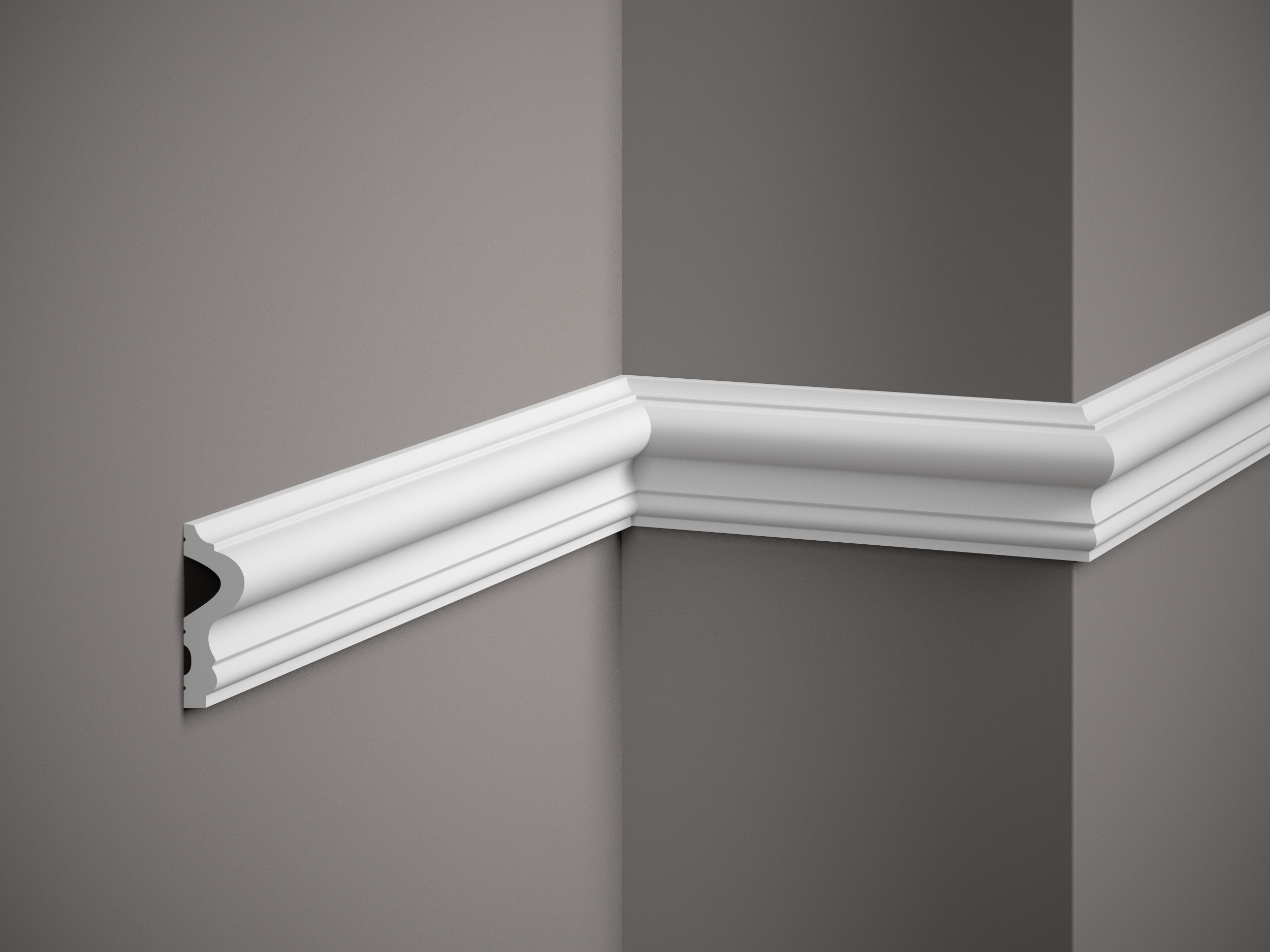 MD346 Cornice White 6,1x2,3x200 in Polyforce polistrutturato- Prezzo al pezzo