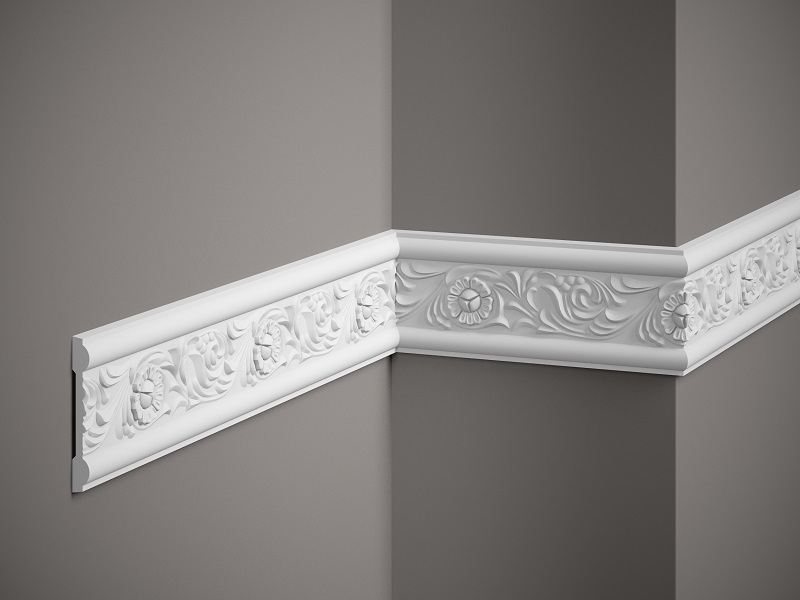 MDC217 Cornice White 7,8x1,3x200 in Polyfoam poliuretano- Prezzo al pezzo