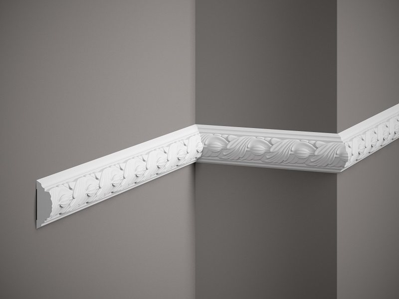 MDC258 Cornice White 5,4x2x200 in Polyfoam poliuretano- Prezzo al pezzo