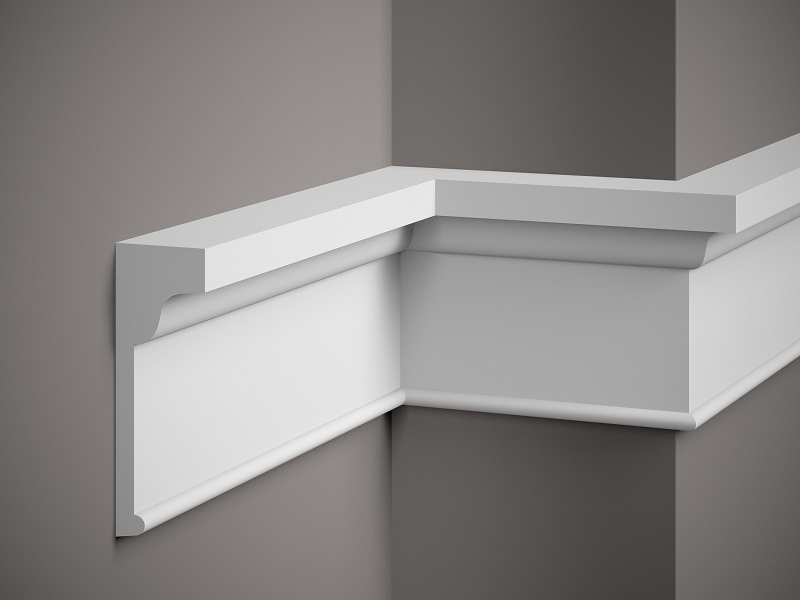 MDD335 Cornice White 15,5x5,4x200 in Polyfoam poliuretano- Prezzo al pezzo