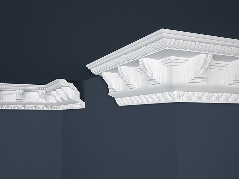 B22-SFUSO Cornice Polistirene Sezione Cm.9,8x9,6(hxp) Aste Da Mt.2 -Unita' Di Vendita: Pezzo (1 Pezzo = 1 Asta Da Mt.2)