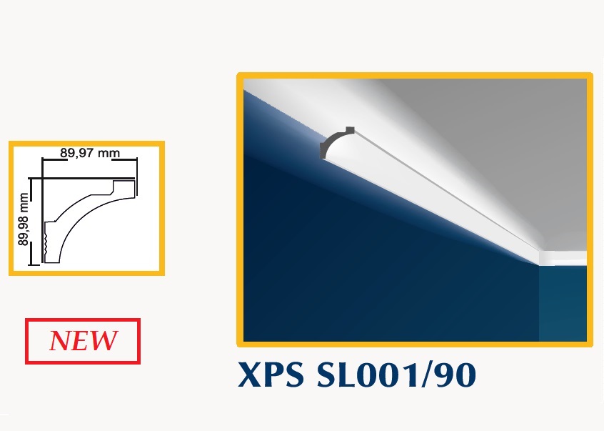 XPS SL001_90 Diffusore Led 90x90x1500mm