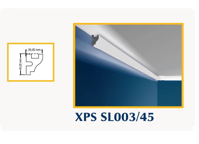 XPS SL003_45 Diffusore Led 45x50x1500mm