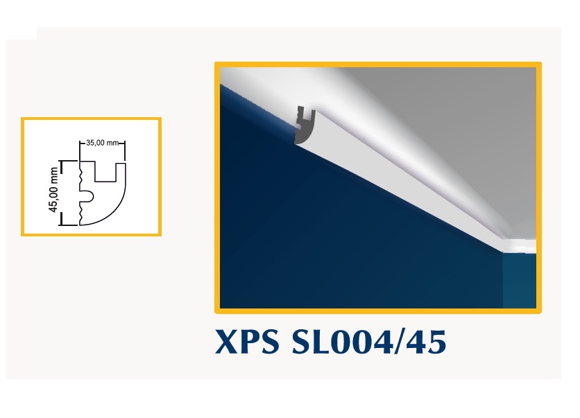 XPS SL004_45 Diffusore Led 45x35x1500mm