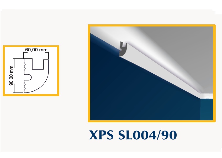 XPS SL004_90 Diffusore Led 90x60x1500mm