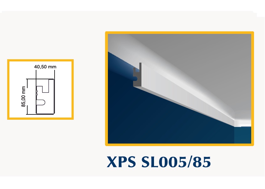 XPS SL005_85 Diffusore Led 85x40,5x1500mm