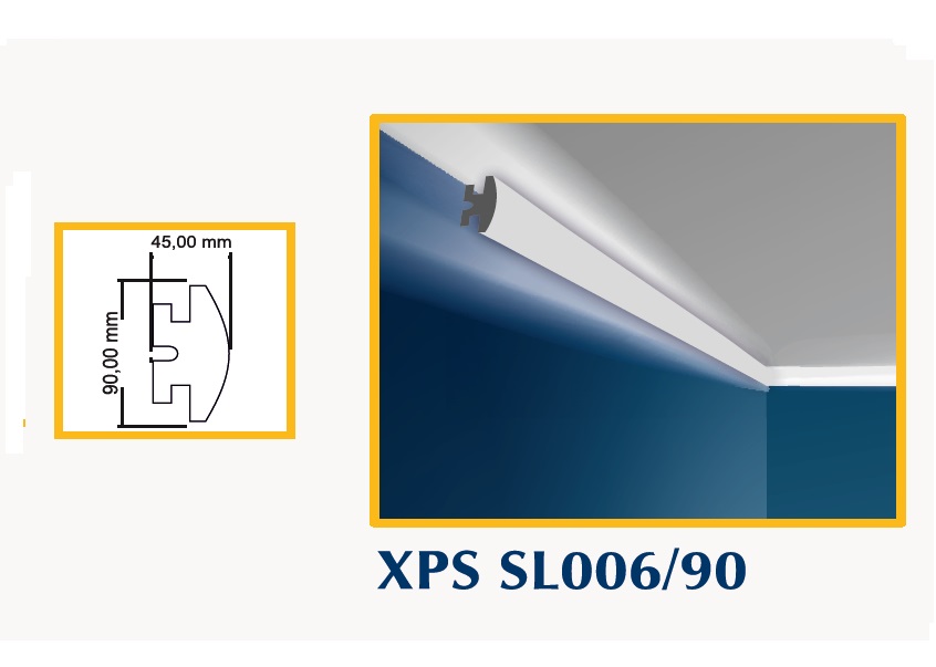 XPS SL006_90 Diffusore Led 90x45x1500mm