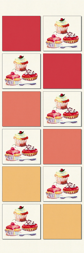 42693 Pannelli Decorativi Pvc/tnt Cupcake