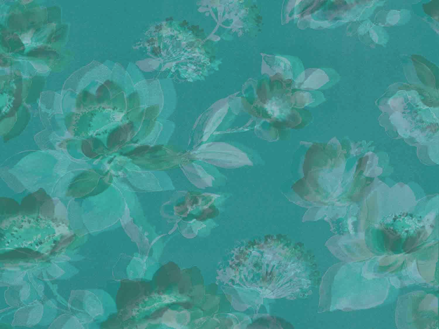 BAR51161 Chalk Flowers Blue : Stampa Digitale Su Supporto Tnt Matt Mt.4,5x3h.