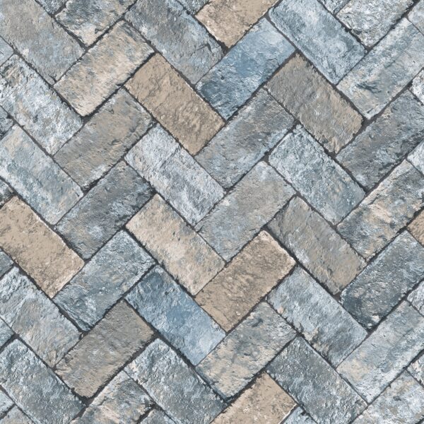 G45425  Herringbone Brick Parato Pvc/Tnt Just Kitchens- Rotoli da Mt.10,05X0,53