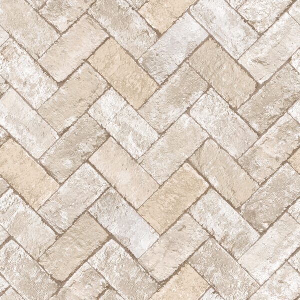 G45429  Herringbone Brick Parato Pvc/Tnt Just Kitchens- Rotoli da Mt.10,05X0,53