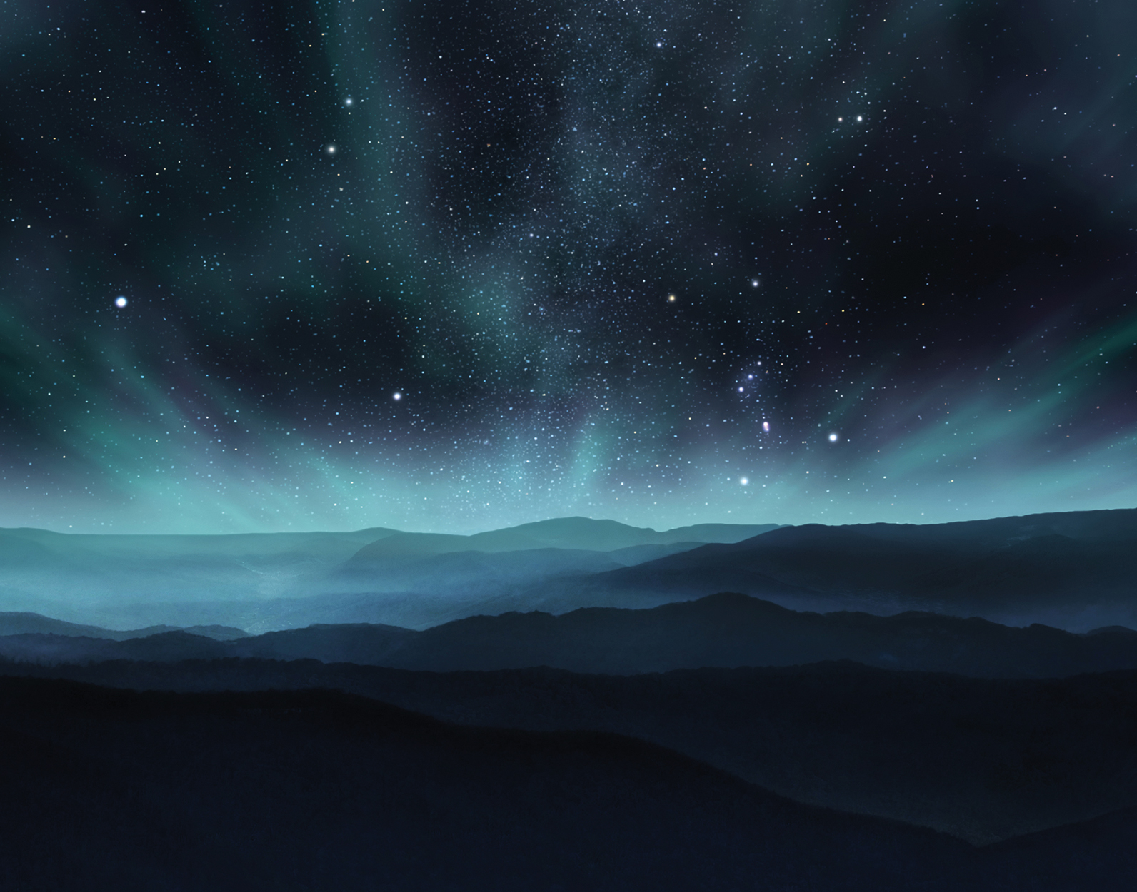 G78420 Stampa Dgt Tnt Atmosphere Night Sky Mural