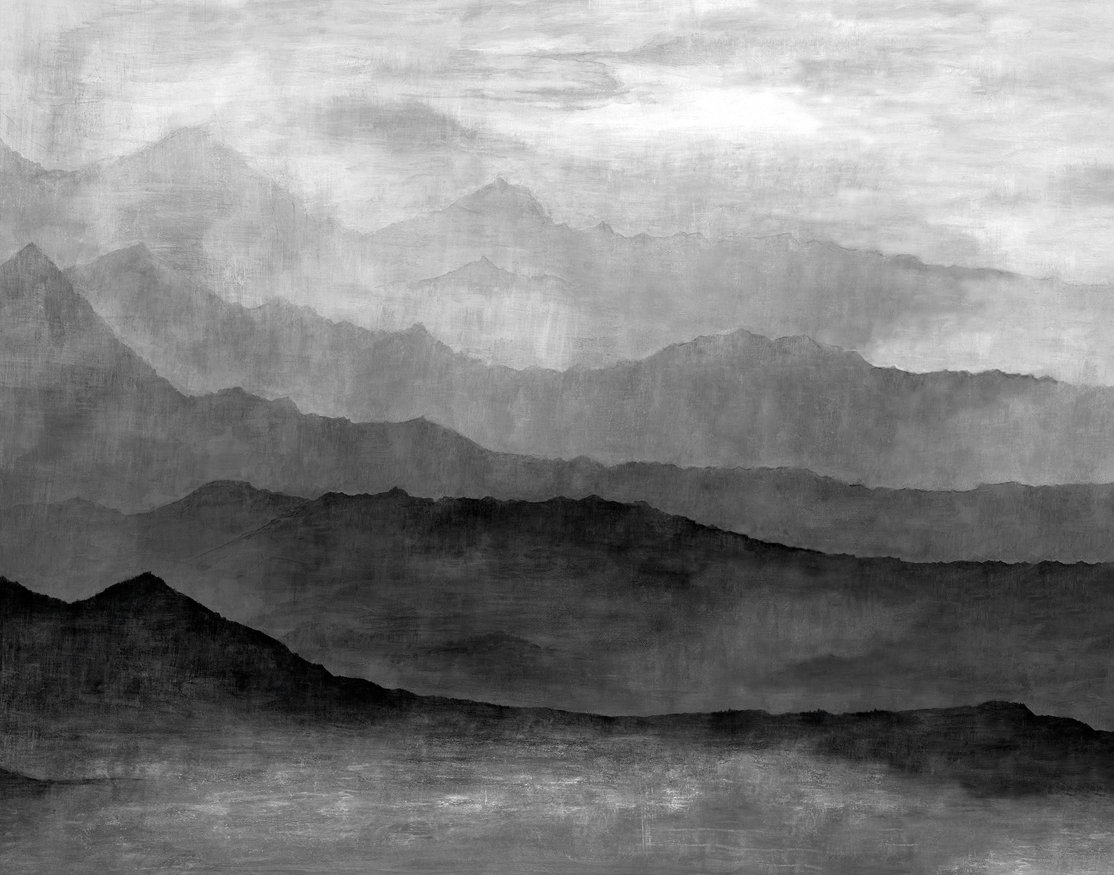 G78421 Stampa Dgt Tnt Atmosphere Grey Misty Mountains