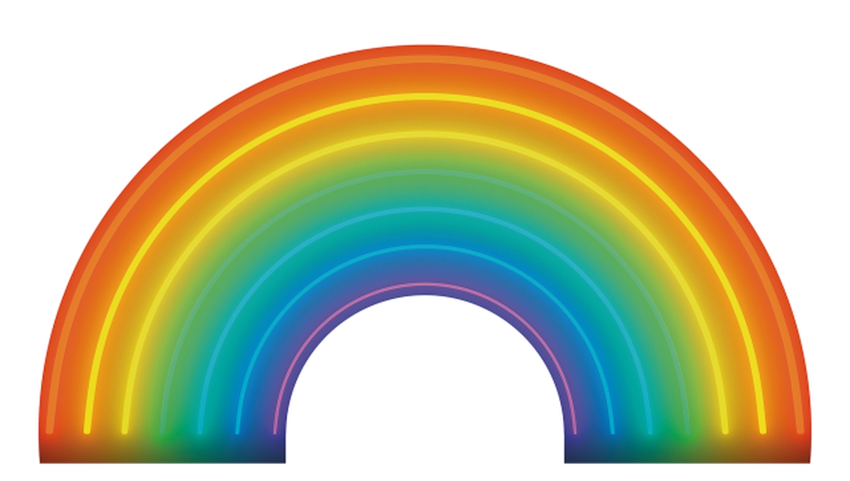 GVC24312 Decoro Tnt Good Vibes Rainbow- Decoro Fustellato Mt.1x0,55