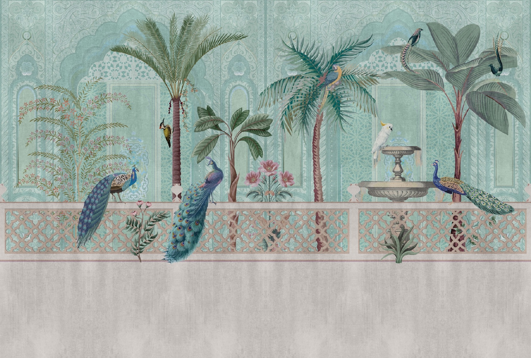 DD127702 Pavo, Stampa su Vlies Matt, collezione Walls by Patel N.4, misura standard cm.400x270H.