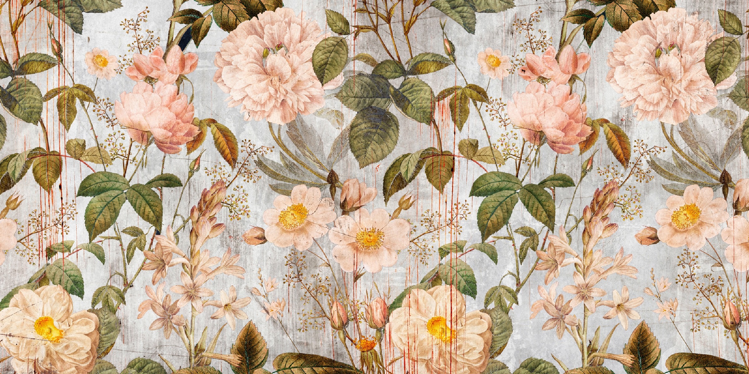 DD127730 Rose, Stampa su Vlies Matt, collezione Walls by Patel N.4, misura standard cm.500x250H.