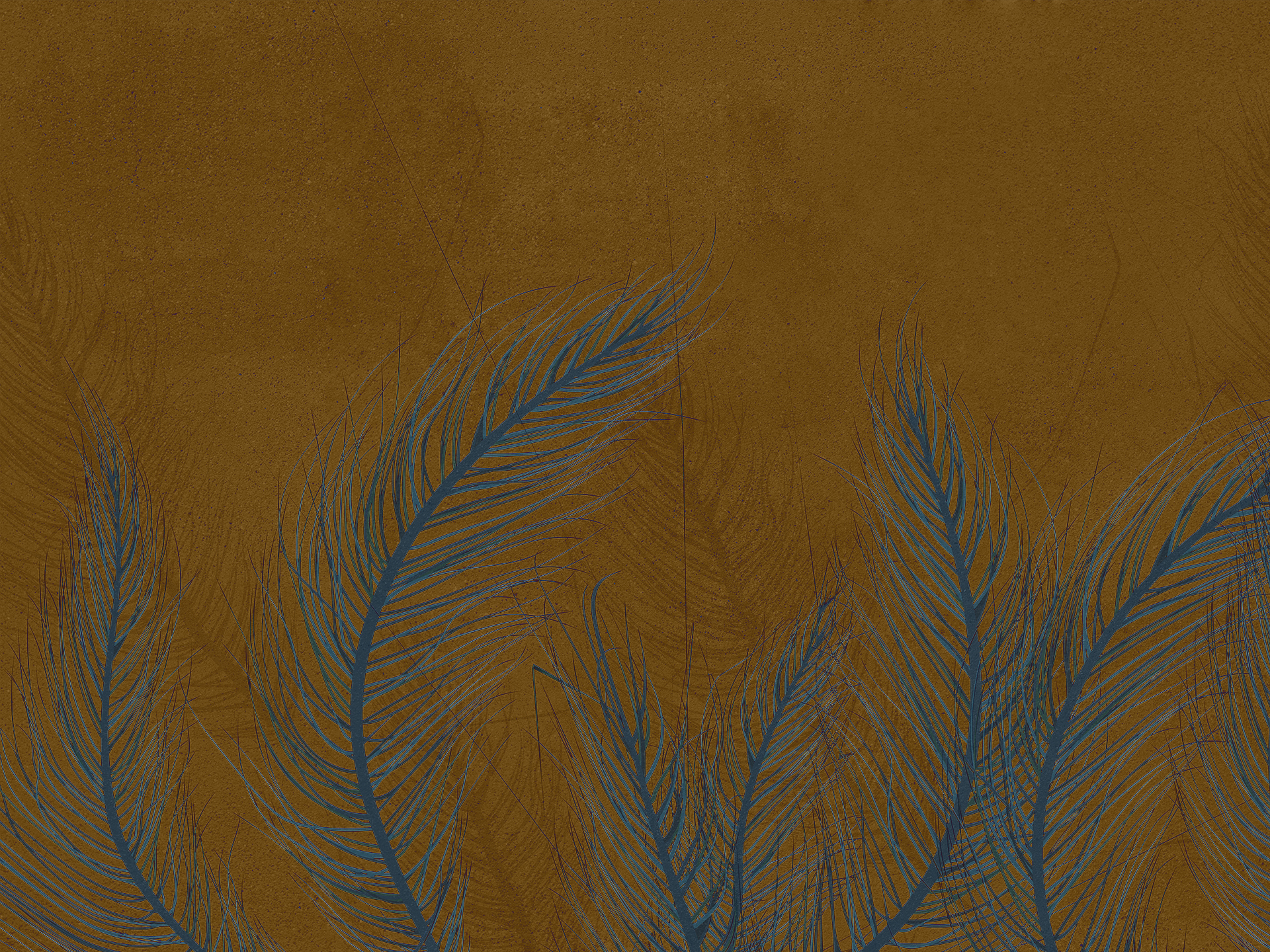 NEF32416 Leaves Ochre- Misura Standard Cm.400x300h