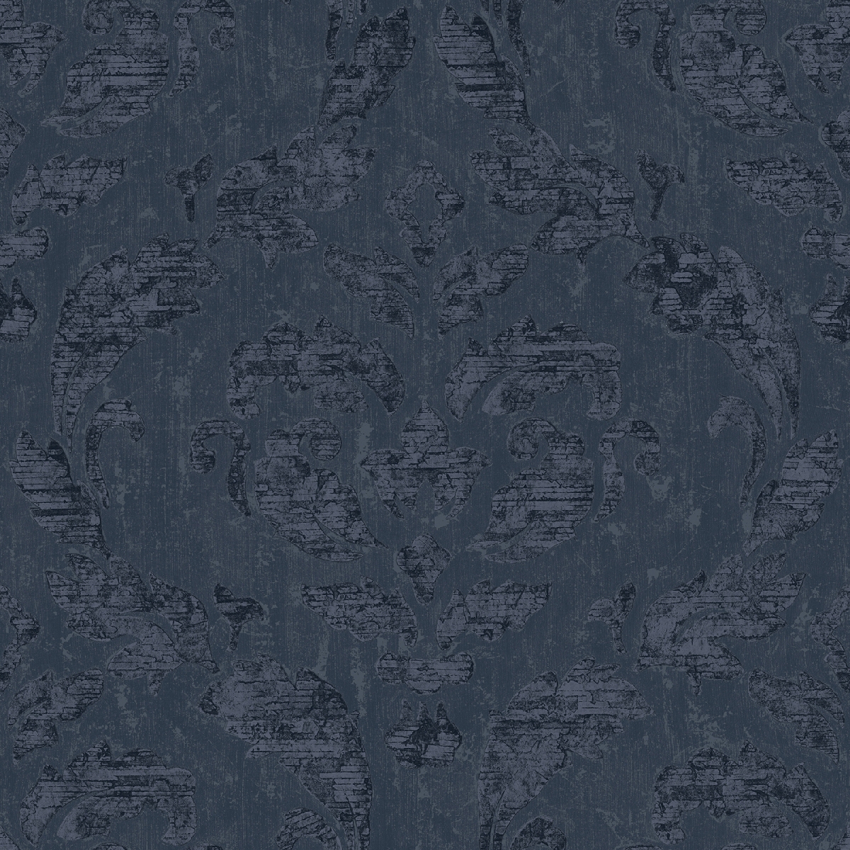 G68014 Damask Blue Parato Pvc/Tnt Utopia , Rotoli da mt.10,05x0,53