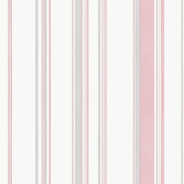 G68057 Casual Stripe Pink Parato Pvc/Tnt Smart Stripes 3 , Rotoli da mt.10,05x0,53