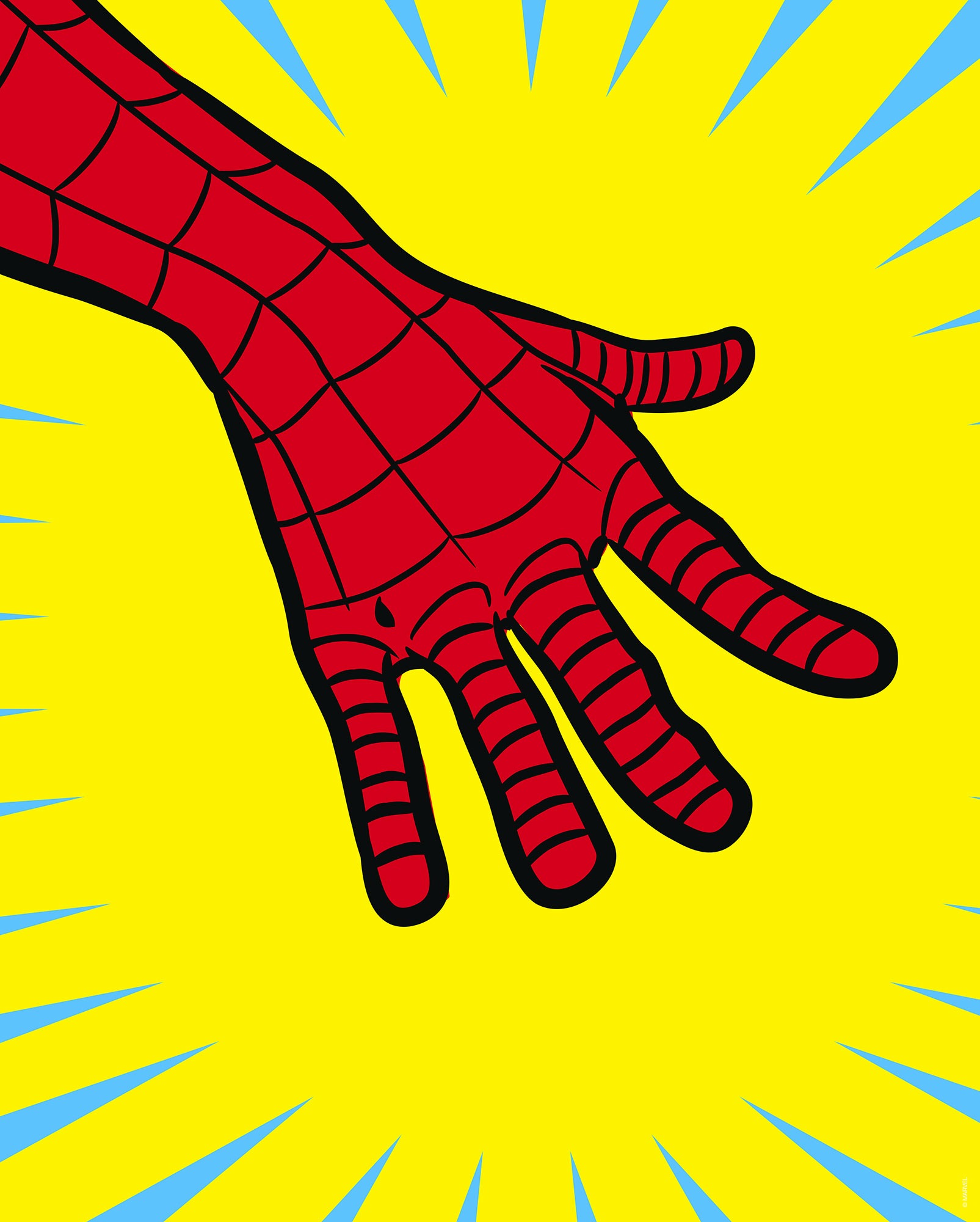 WB-M-016-40X50 Marvel PowerUp Spider-Man Hand , Poster In TNT Da Incorniciare, Misura cm.40x50h