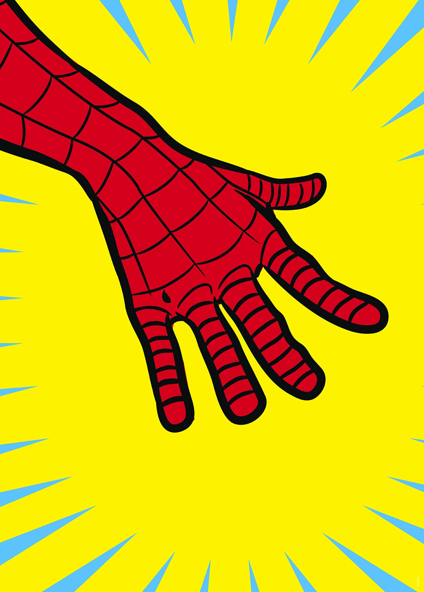 WB-M-016-50X70 Marvel PowerUp Spider-Man Hand , Poster In TNT Da Incorniciare, Misura cm.50x70h