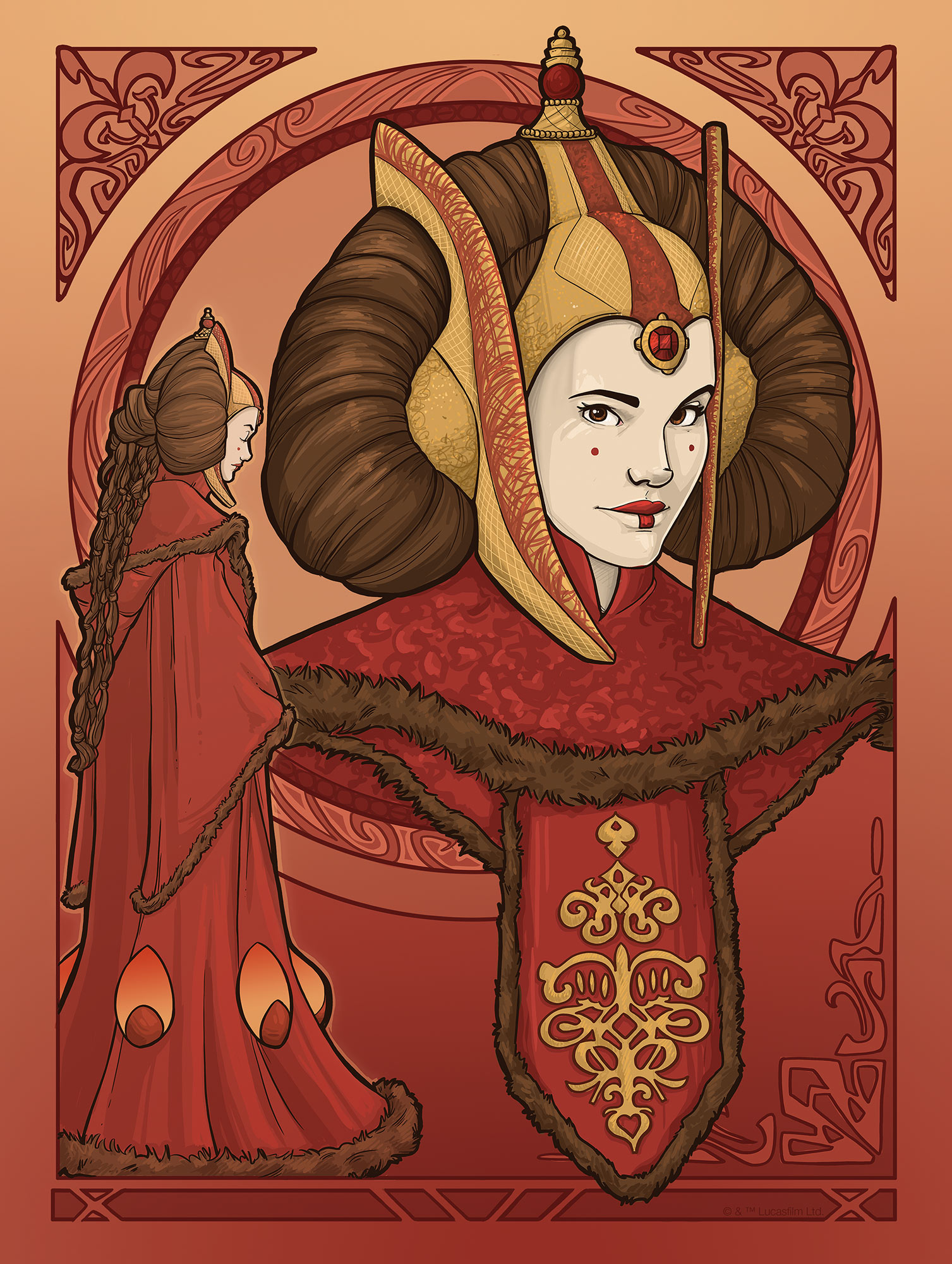 WB-SW-038-30X40 Star Wars Queen Padmé Amidala , Poster In TNT Da Incorniciare, Misura cm.30x40h