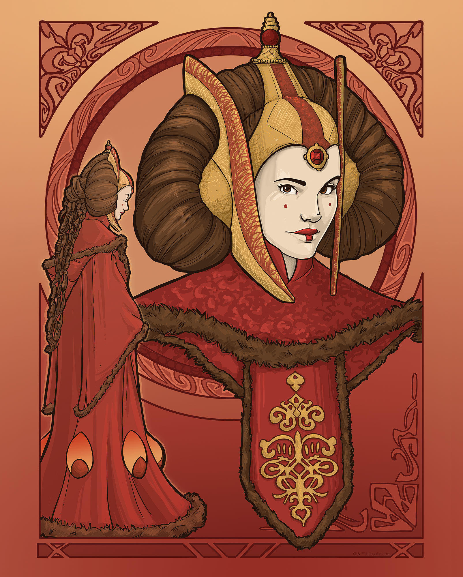 WB-SW-038-40X50 Star Wars Queen Padmé Amidala , Poster In TNT Da Incorniciare, Misura cm.40x50h