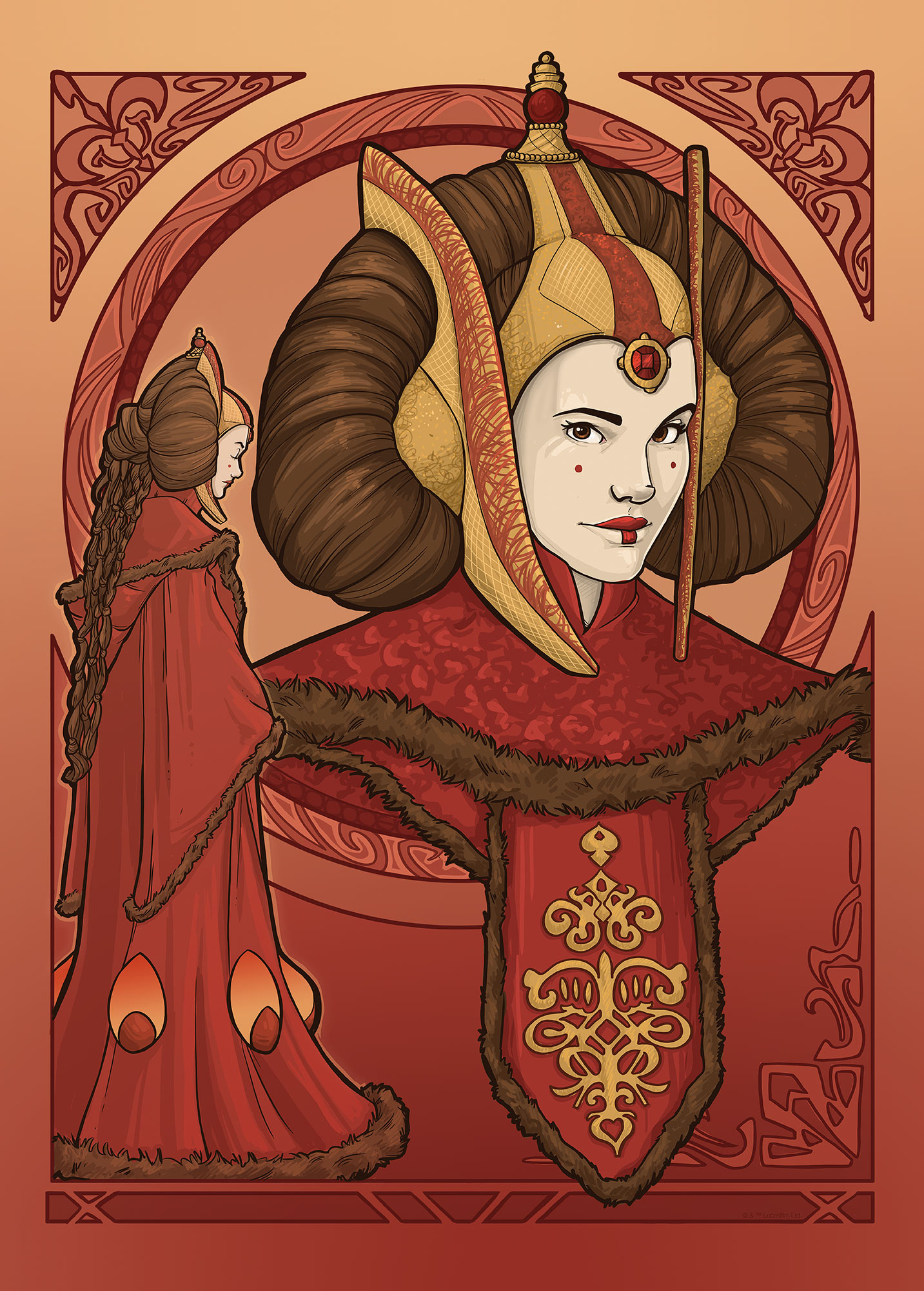 WB-SW-038-50X70 Star Wars Queen Padmé Amidala , Poster In TNT Da Incorniciare, Misura cm.50x70h