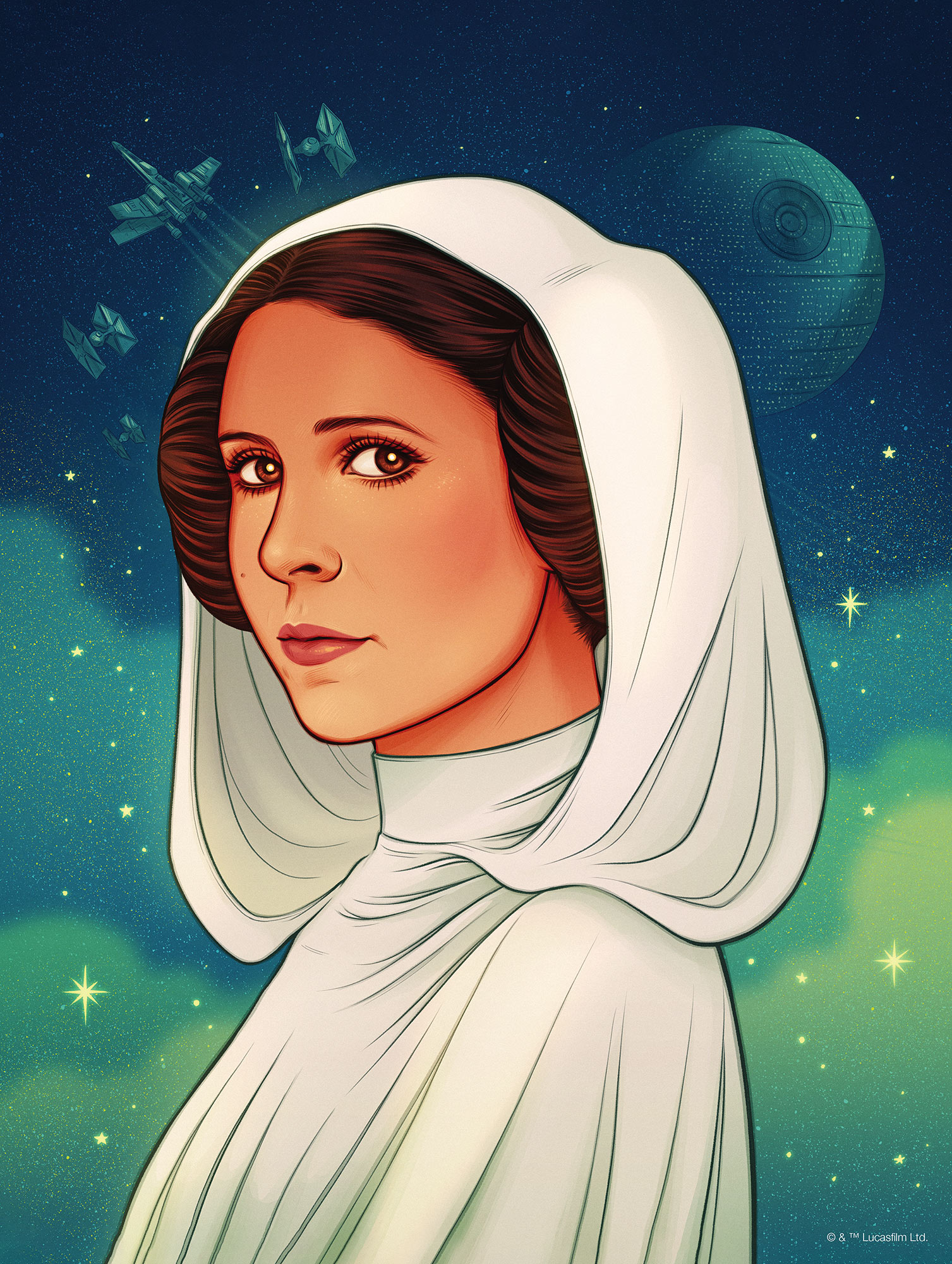 WB-SW-040-30X40 Star Wars Princess of Alderaan , Poster In TNT Da Incorniciare, Misura cm.30x40h