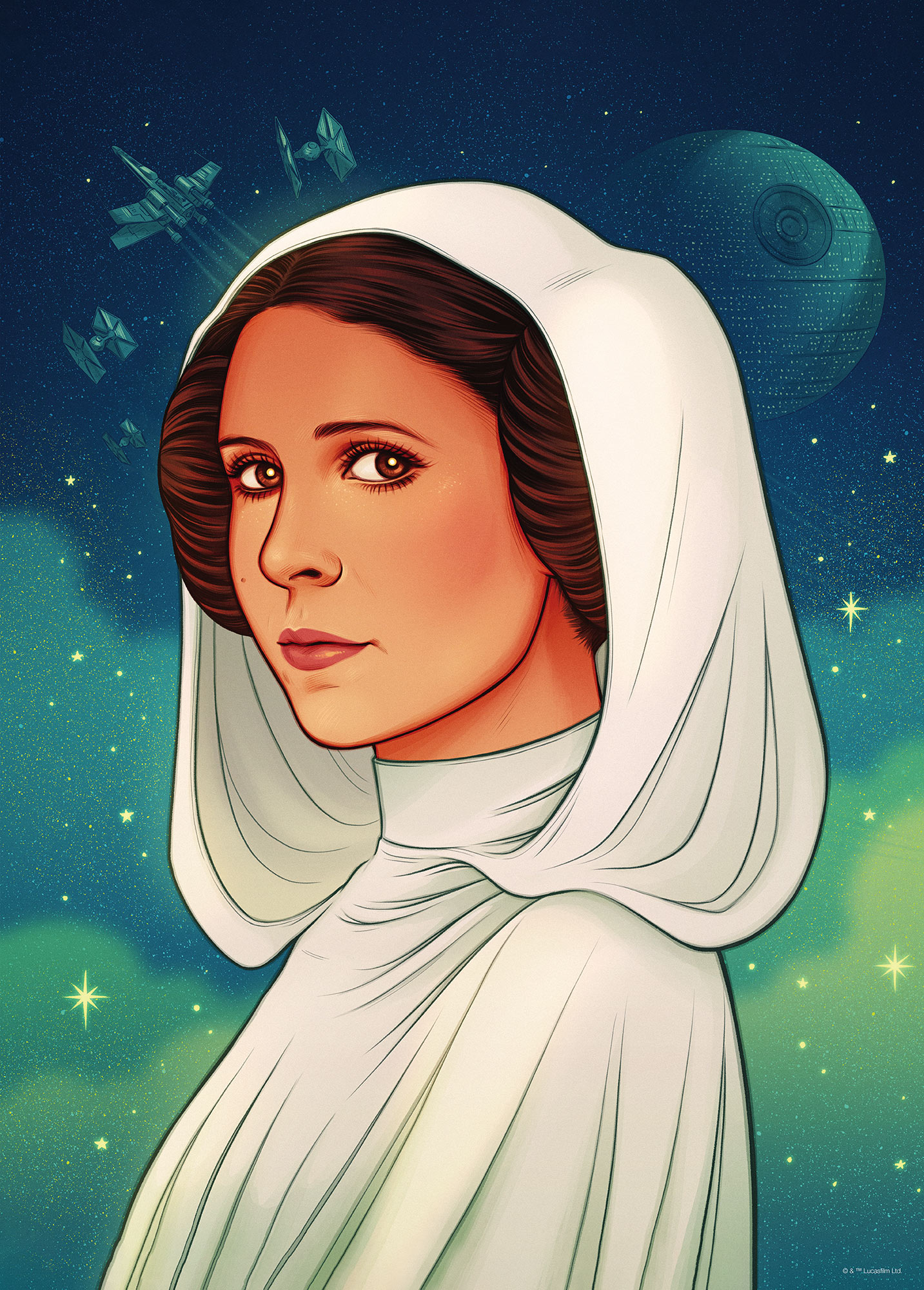 WB-SW-040-50X70 Star Wars Princess of Alderaan , Poster In TNT Da Incorniciare, Misura cm.50x70h