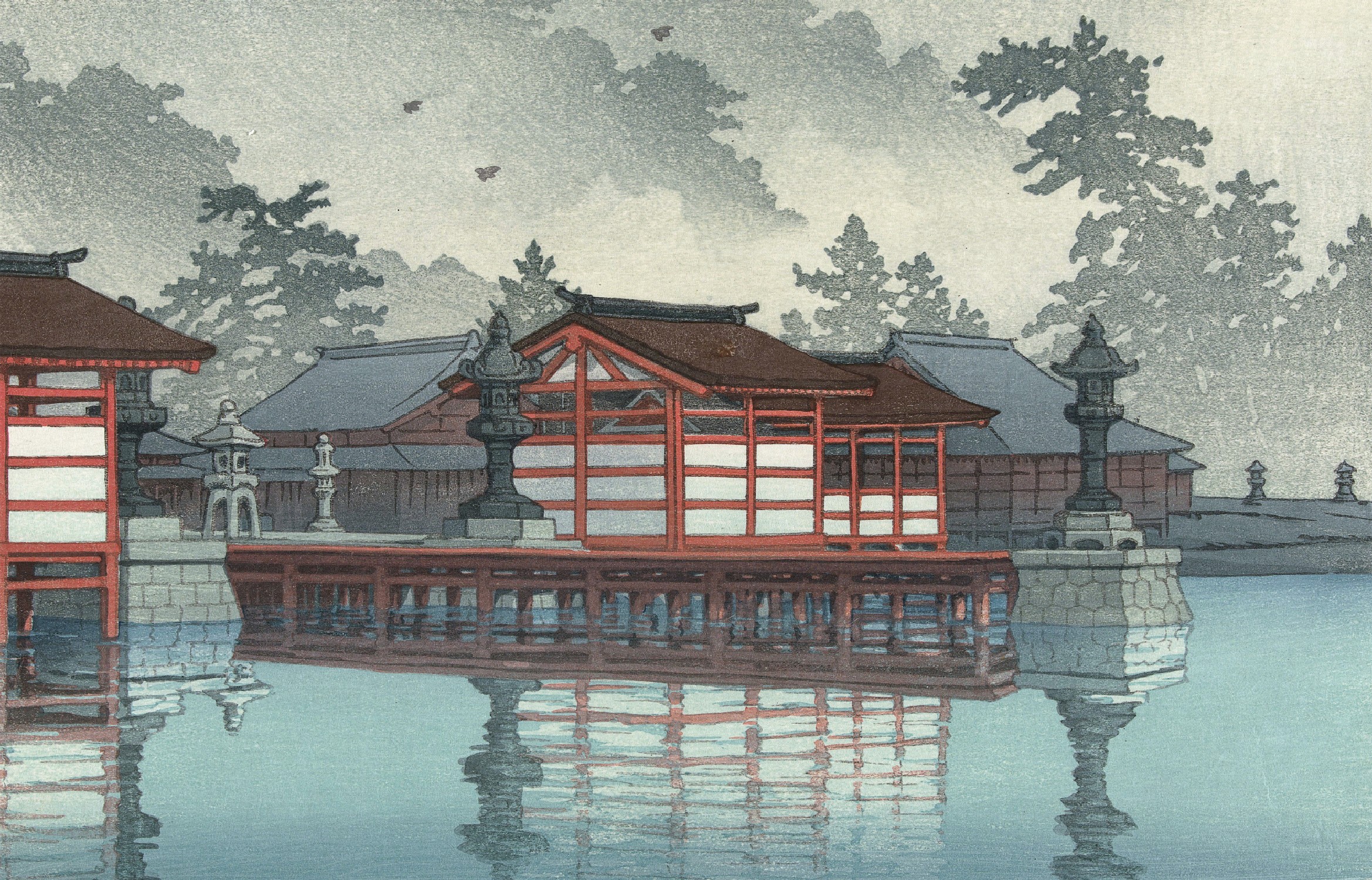 BYL18054 Japanese Temple ,Stampa Digitale Babylon ,Standard su Nonwowen cm.420x270