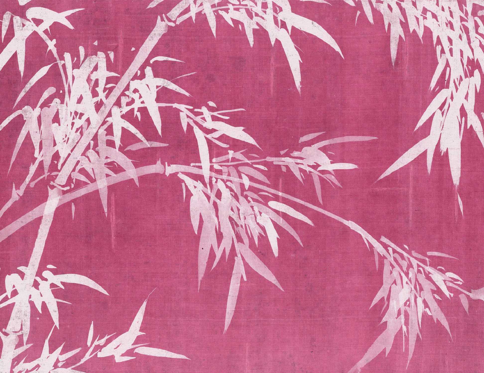 BYL18058 Bamboo Leaves Red ,Stampa Digitale Babylon ,Standard su Nonwowen cm.350x270