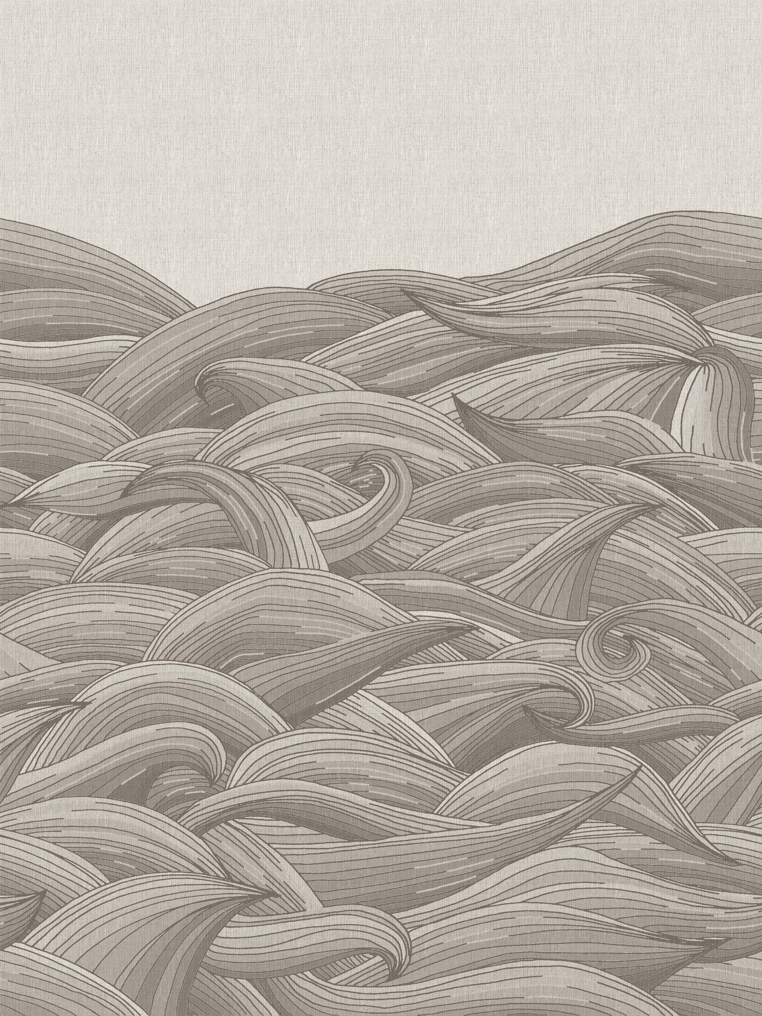 BYL26786 Waves Taupe ,Stampa Digitale Babylon ,Standard su Nonwowen cm.210x270 (alias 26786)