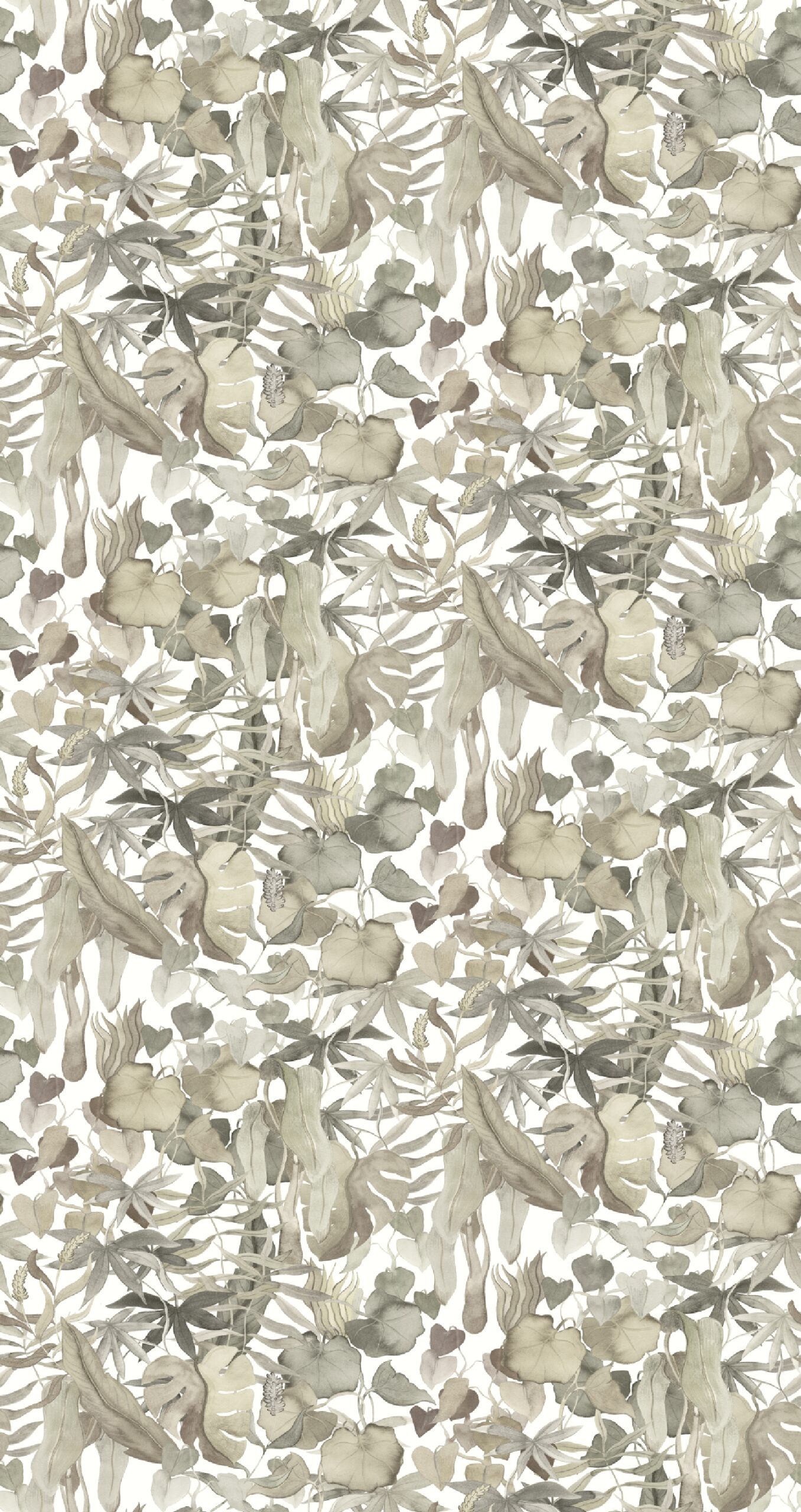 DW2010 Abstract Leaves Greige, Stampa Tnt Designer Walls, Misura mt.1,59x3,00H