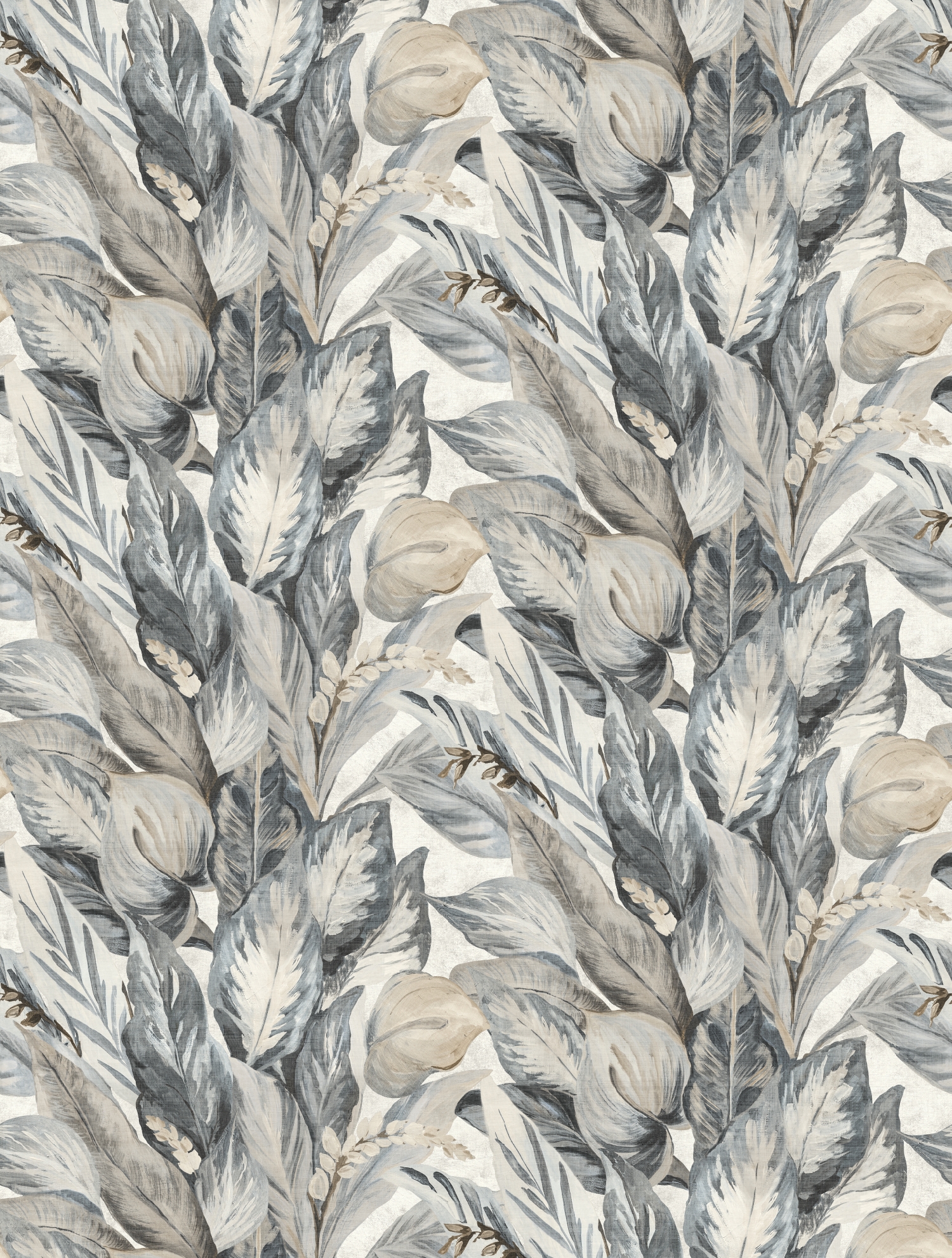 FW4016-6 Foliage Greige, Stampa Pvc/Tnt Feature Walls, Misura mt.2,12x2,80H