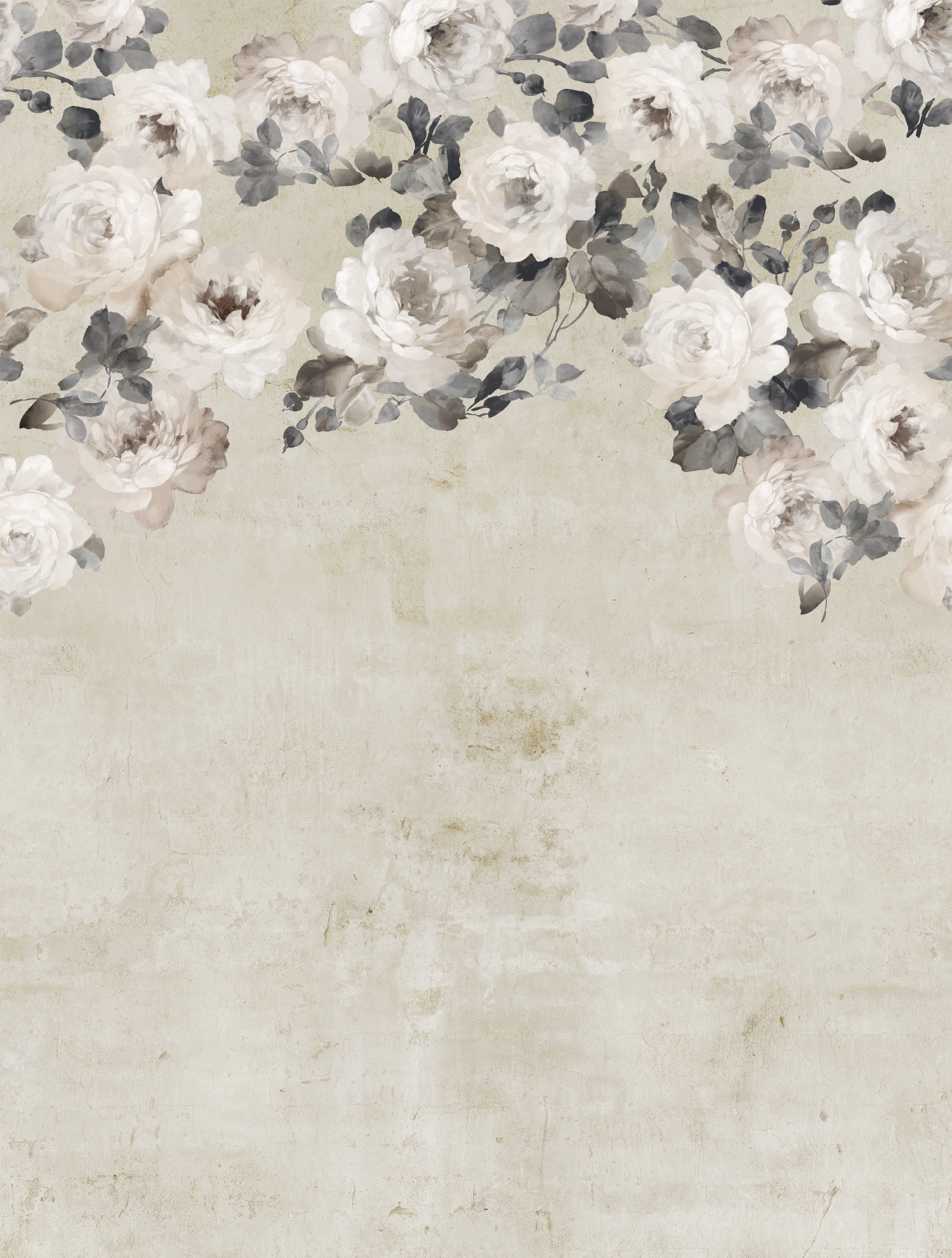 FW4023-1 Concrete Flowers Warm Beige, Stampa Pvc/Tnt Feature Walls, Misura mt.2,12x2,80H