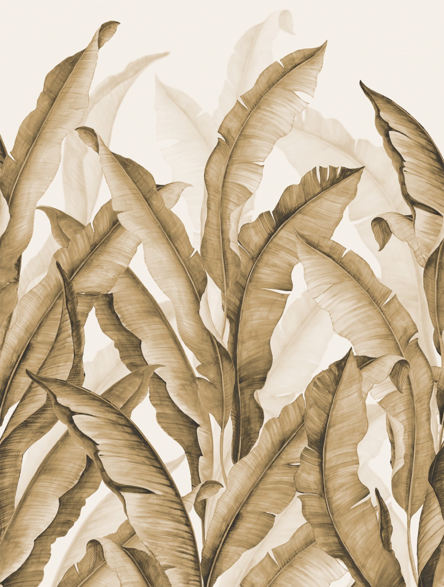 FW4032-4 Palm Leaves Taupe, Stampa Pvc/Tnt Feature Walls, Misura mt.2,12x2,80H