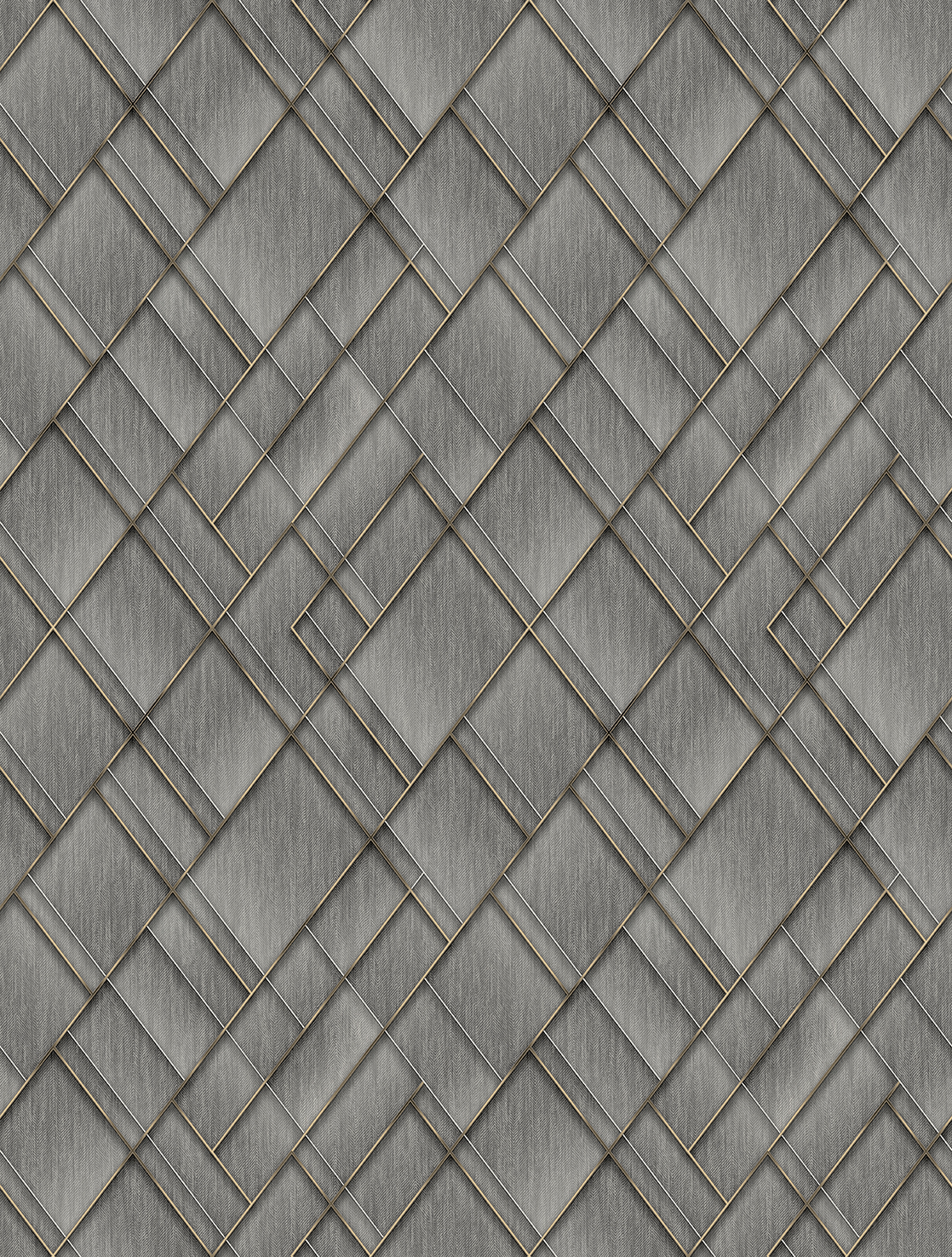 FW4037-1 Geometric Metallic Lines Grey, Stampa Pvc/Tnt Feature Walls,Misura mt.2,12x2,80H