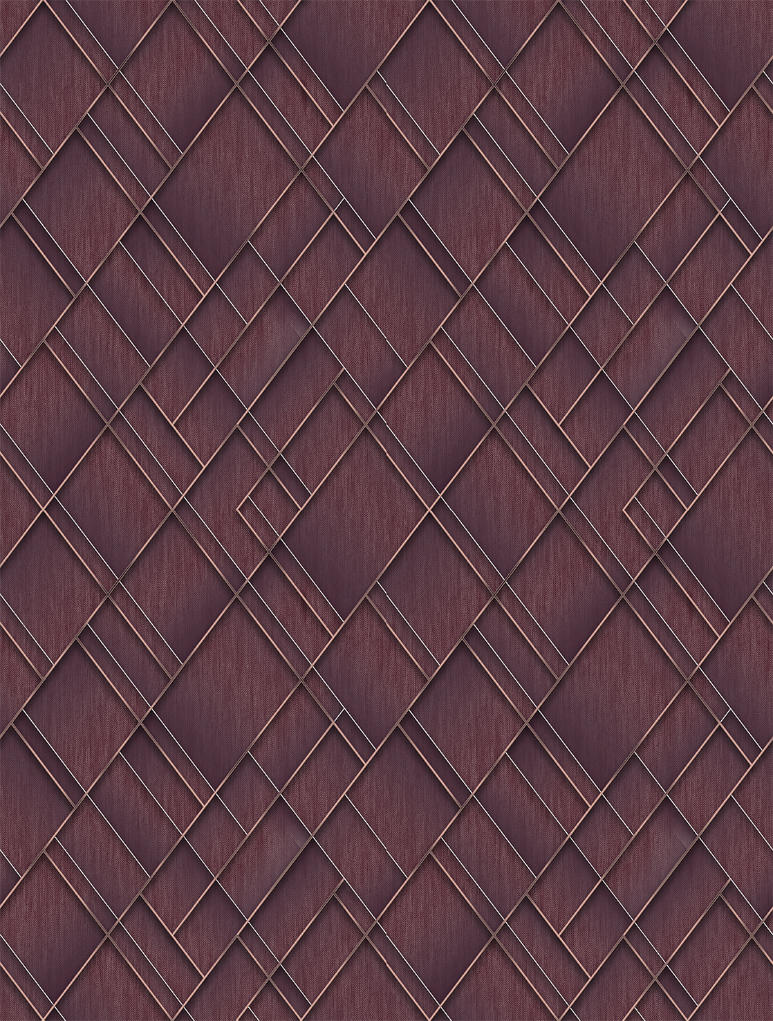 FW4037-4 Geometric Metallic Lines Burgundy, Stampa Pvc/Tnt Feature Walls, Misura mt.2,12x2,80H