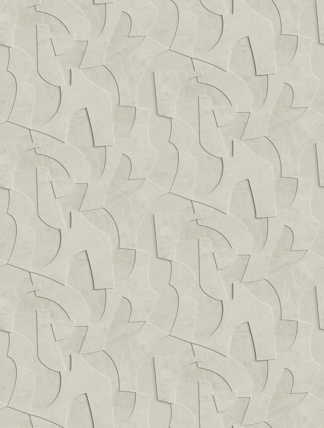 FW4042-1 Concrete 3D Geometric White Onyx, Stampa Pvc/Tnt Feature Walls, Misura mt.2,12x2,80H