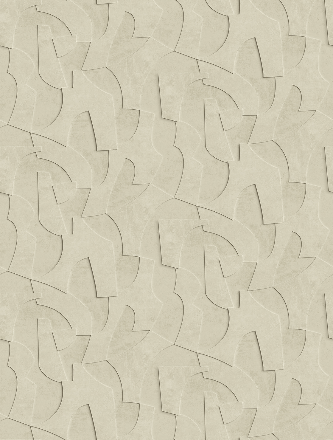 FW4042-2 Concrete 3D Geometric Cream, Stampa Pvc/Tnt Feature Walls, Misura mt.2,12x2,80H