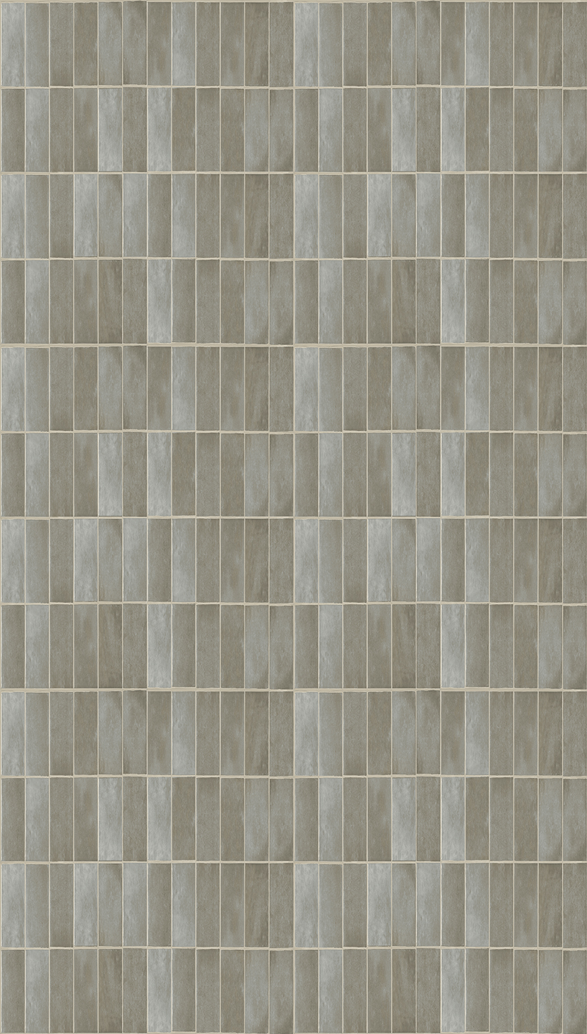 FW4045-3 Zellige Tiles Glacier Grey, Stampa Pvc/Tnt Feature Walls, Misura mt.1,59x2,80H