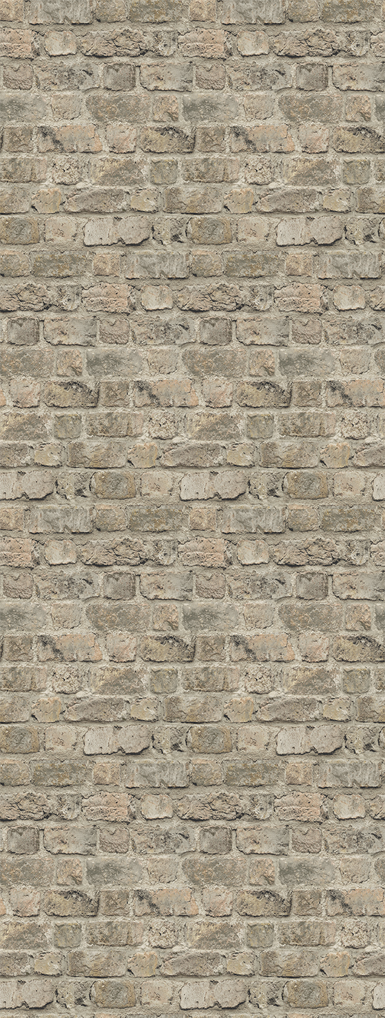 FW4055-3 Bricks Taupe, Stampa Pvc/Tnt Feature Walls, Misura mt.1,06x2,80H