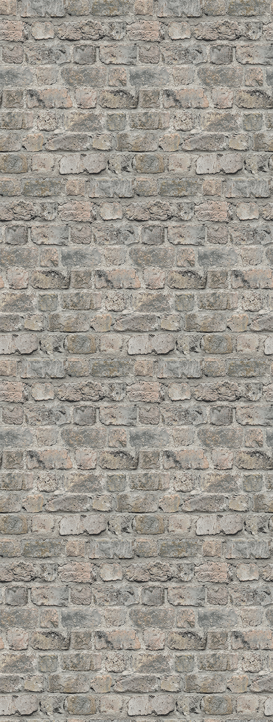 FW4055-4 Bricks Grey, Stampa Pvc/Tnt Feature Walls, Misura mt.1,06x2,80H