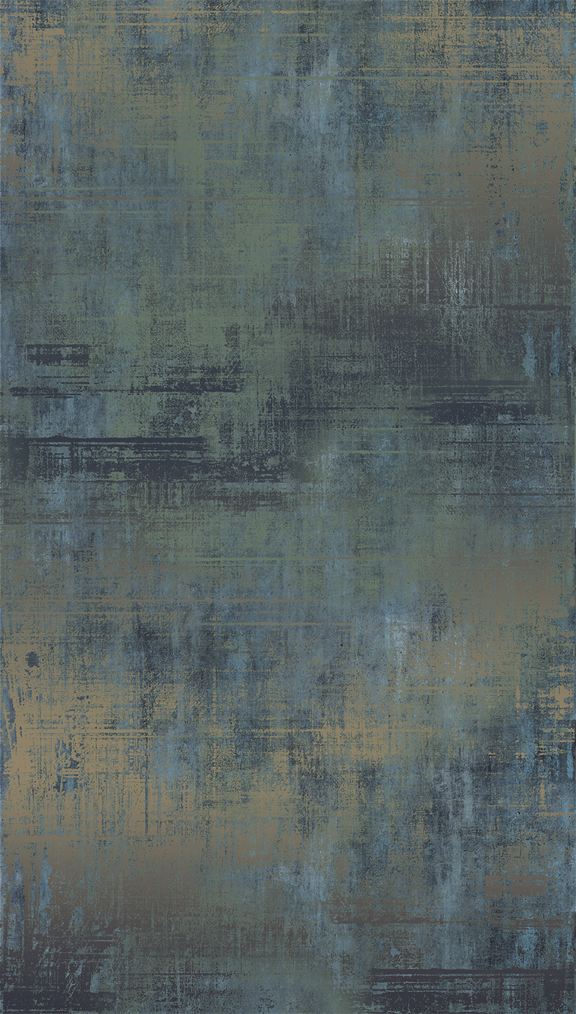 FW4057-6 Weathered Metallic Heron Blue-Green, Stampa Pvc/Tnt FeatureWalls, Misura mt.1,59x2,80H