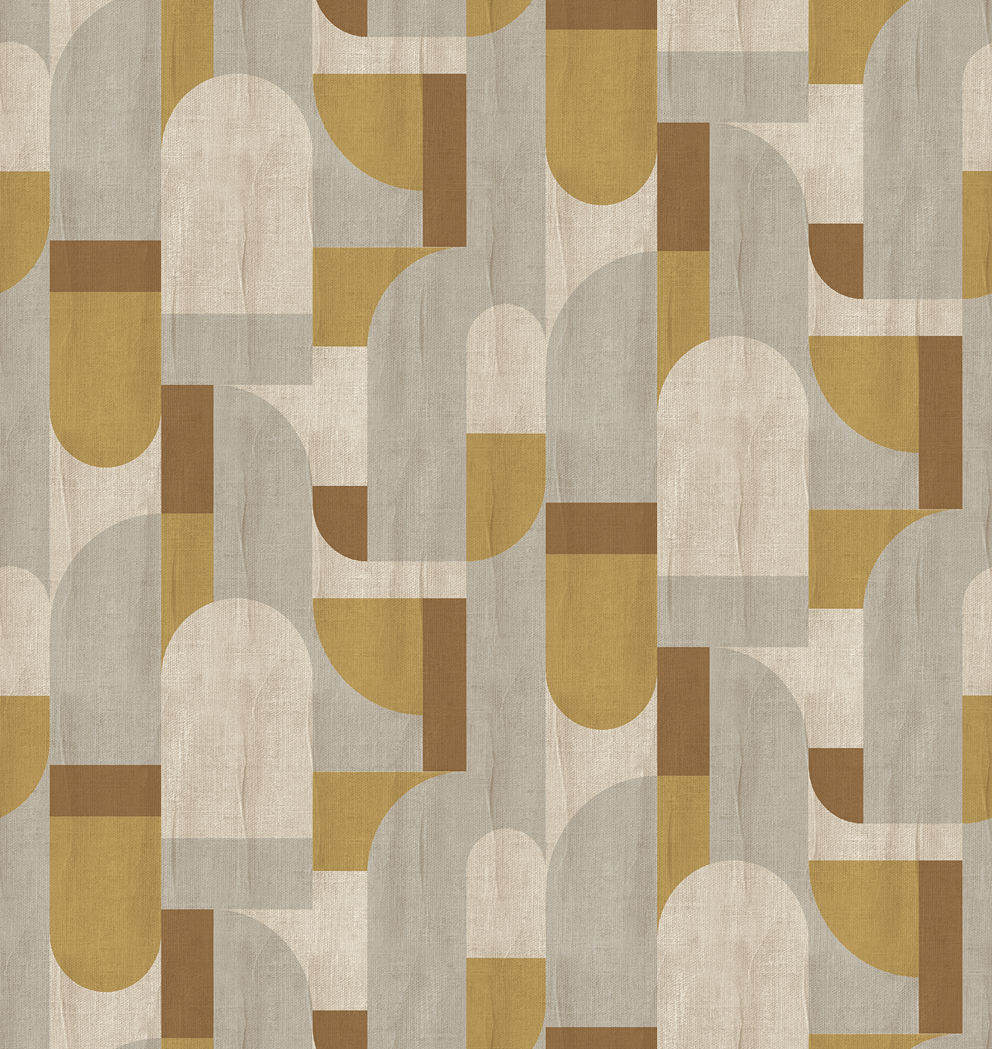 FW4064-3 Geo Shapes Beige, Stampa Pvc/Tnt Feature Walls, Misura mt.2,65x2,80H