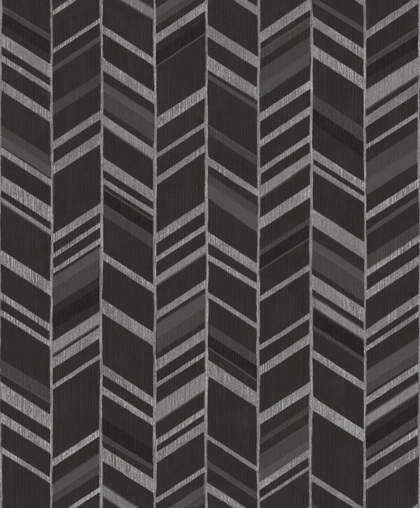 G67716  Parato Pvc/Tnt Special Fx2, Glitter Chevrons Black, Rotoli da mt.10,05x0,53