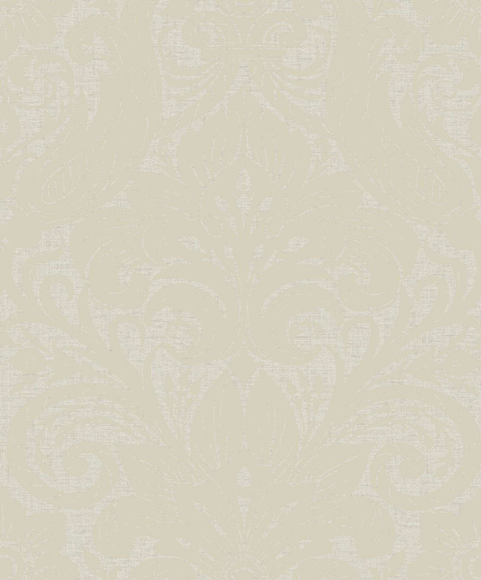 LB25172 Parato Floccato Tnt Off The Wall, Damask Sauvage Beige, Rotoli da mt.10,05x0,53