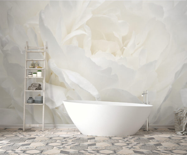 G78424 STAMPA DGT TNT ATMOSPHERE WHITE ROSE MURAL - immagine 2